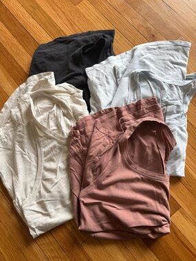 lululemon athletica Tank Tops in Black, Dusty Rose, Light Blue, Cream
